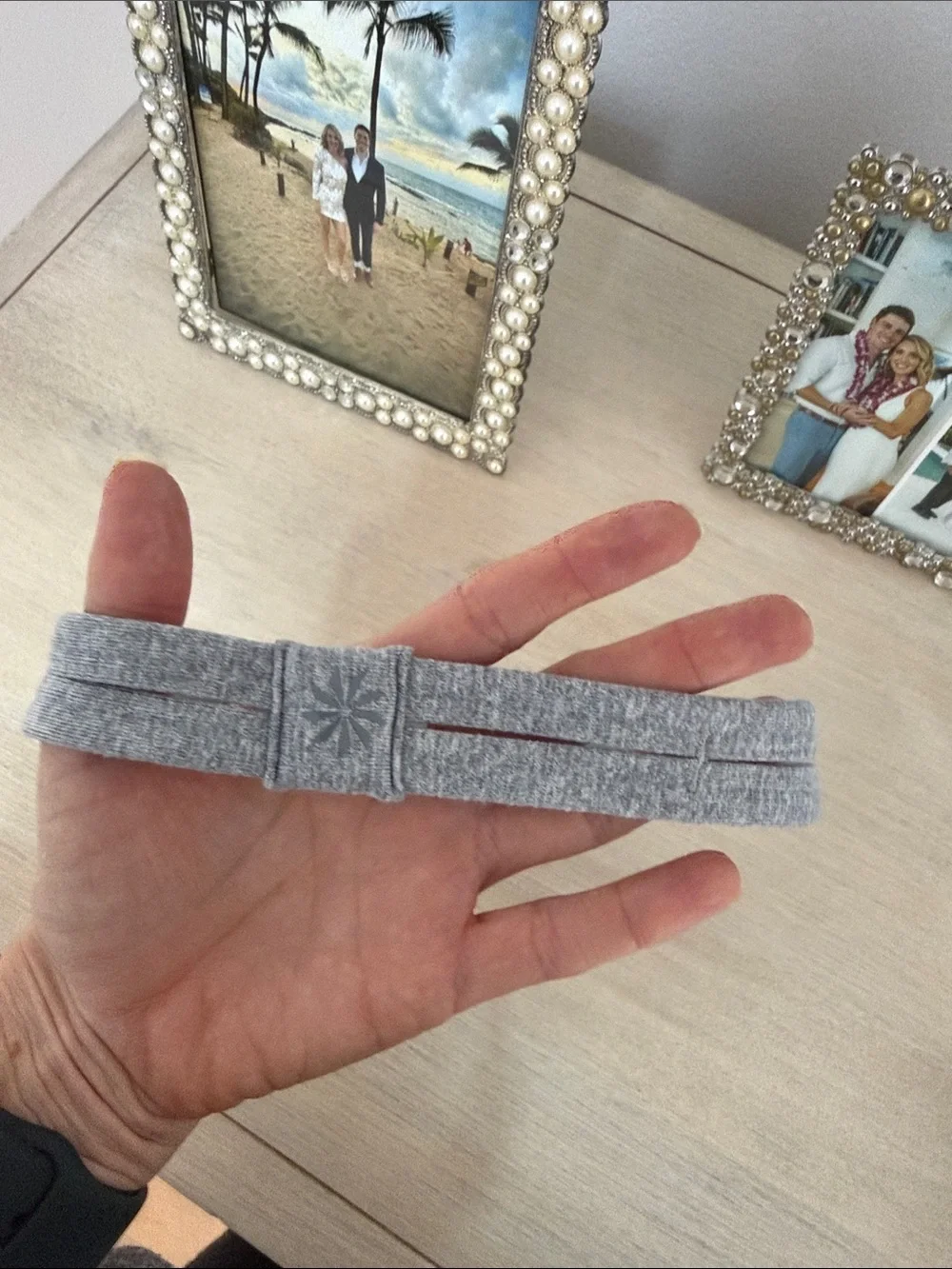 Athleta Grey Stretch Fabric Headband